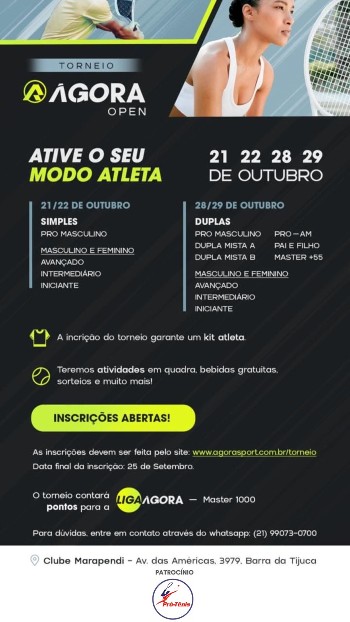 Inscrições abertas para 1ª Etapa do Torneio de Tênis da APMP - Notícias -  APMP